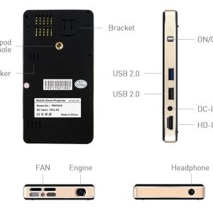 REAL TV P9 Мини преносим DLP Android проектор Поддръжка на 4K WiFi Bluetooth Miracast ledprojectors