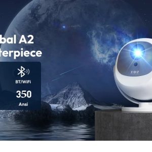 Електрически фокус и уникален дизайн: 4K Android проектор с WiFi 6 и Bluetooth – 50% по-ярък ledprojectors