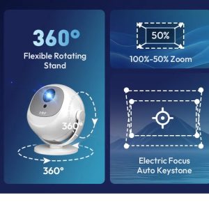 Електрически фокус и уникален дизайн: 4K Android проектор с WiFi 6 и Bluetooth – 50% по-ярък Електрически фокус и уникален дизайн: 4K Android проектор с WiFi 6 и Bluetooth – 50% по-ярък ledprojectors Електрически фокус и уникален дизайн: 4K Android проектор с WiFi 6 и Bluetooth – 50% по-ярък ledprojectors