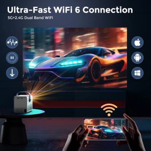 Мини проектор C2 Android Smart Native 600P – 1080P, WiFi 6, BT 5.0, HDMI ledprojectors