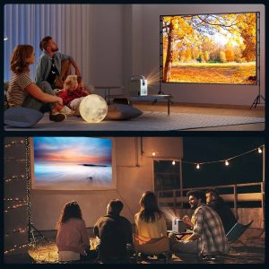 Мини проектор C2 Android Smart Native 600P – 1080P, WiFi 6, BT 5.0, HDMI ledprojectors