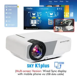 BYINTEK SKY K1plus LED портативен HD мини проектор за домашно кино ledprojectors