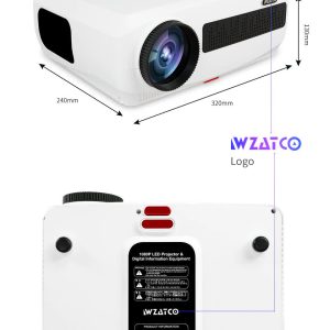 WZATCO RT2 LED проектор  Full HD 1080P 300 инча голям екран за проектиране ledprojectors