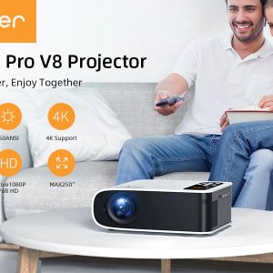 VABER Pro P8 4K проектор с WiFi Bluetooth Преносим домашен видео проектор ledprojectors