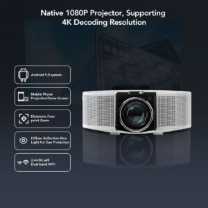 Проекторът BOX RQ8: Вашето домашно кино в компактния формат на малък LED проектор ledprojectors