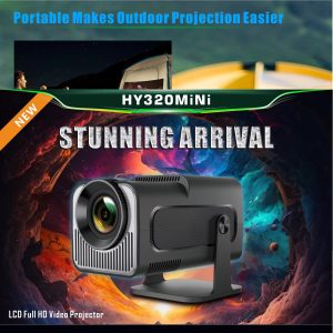 Мини преносим проектор HH320: 4K и 1080P с Android 11.0, WIFI6 и BT5.0 ledprojectors