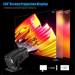 Мини преносим проектор HH320: 4K и 1080P с Android 11.0, WIFI6 и BT5.0 ledprojectors