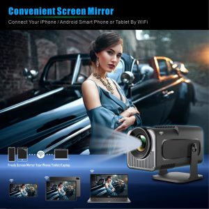 Мини преносим проектор HH320: 4K и 1080P с Android 11.0, WIFI6 и BT5.0 ledprojectors