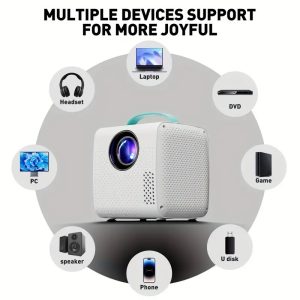 Мини преносим проектор за деца 1080P с LED технология: Идеален за домашно кино и офис, с вграден високоговорител и дистанционно управлени Мини преносим проектор за деца 1080P с LED технология: Идеален за домашно кино и офис, с вграден високоговорител и дистанционно управлени ledprojectors Мини преносим проектор за деца 1080P с LED технология: Идеален за домашно кино и офис, с вграден високоговорител и дистанционно управлени ledprojectors