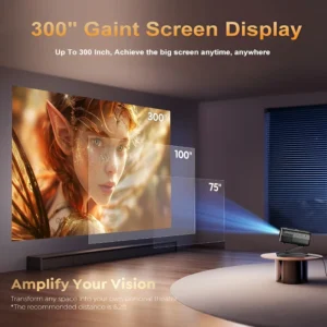 XBSY 26000 проектор 26000 лумена – 6G WiFi, AutoFocus, Android TV, HDR, 8K декодиране, Домашно кино ledprojectors