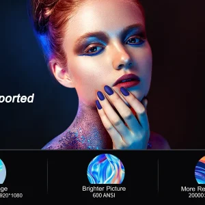 WiMUS 4K Проектор с Автофокус и WiFi 6: 1080P, 600 ANSI, Bluetooth 5.2 и 6D Keystone WiMUS 4K Проектор с Автофокус и WiFi 6: 1080P, 600 ANSI, Bluetooth 5.2 и 6D Keystone ledprojectors WiMUS 4K Проектор с Автофокус и WiFi 6: 1080P, 600 ANSI, Bluetooth 5.2 и 6D Keystone ledprojectors